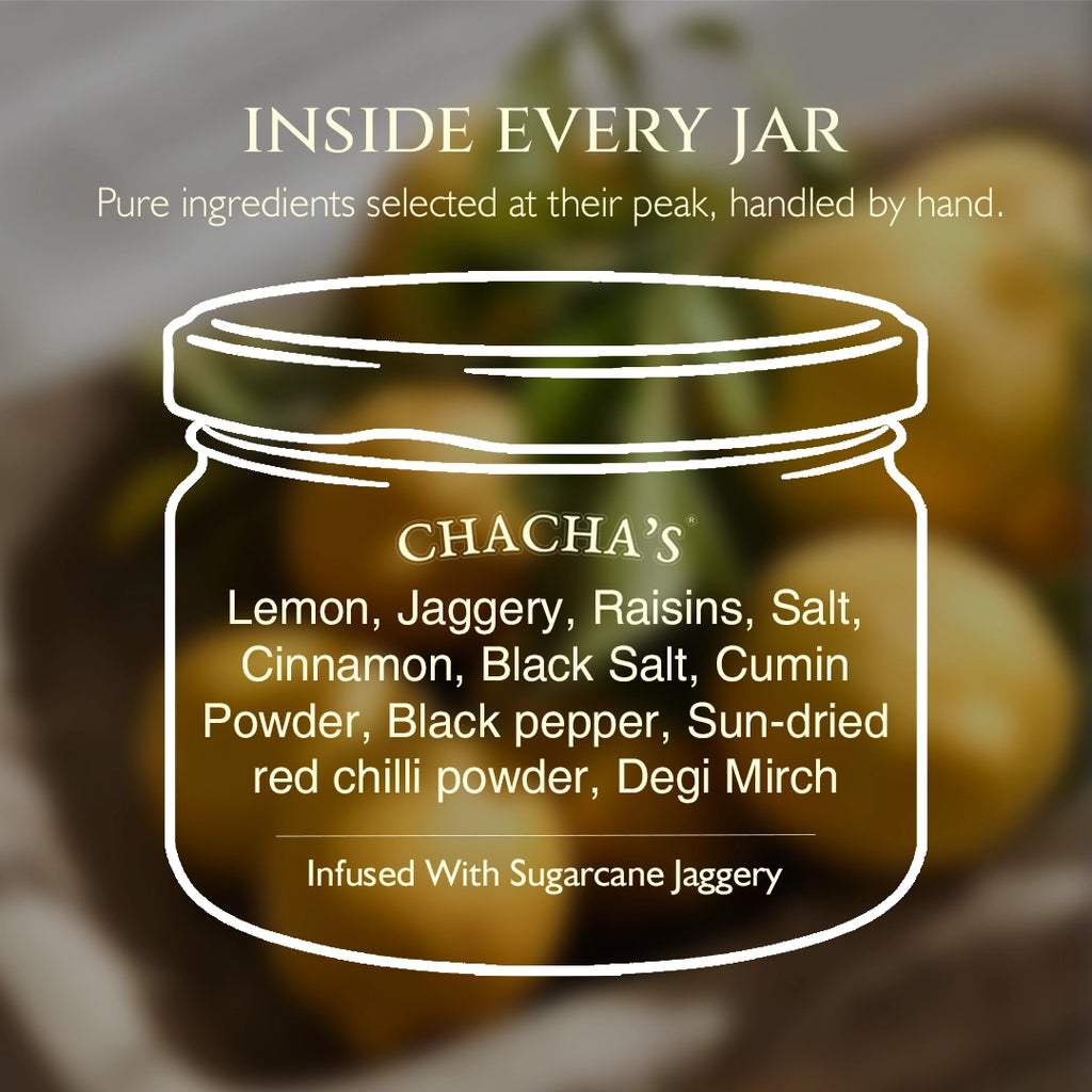 Chacha's Jaggery Infused Lemon Raisin Relish