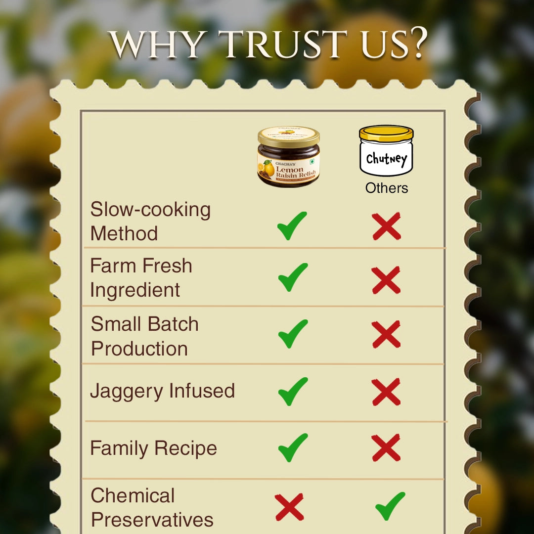 Chacha's Jaggery Infused Lemon Raisin Relish